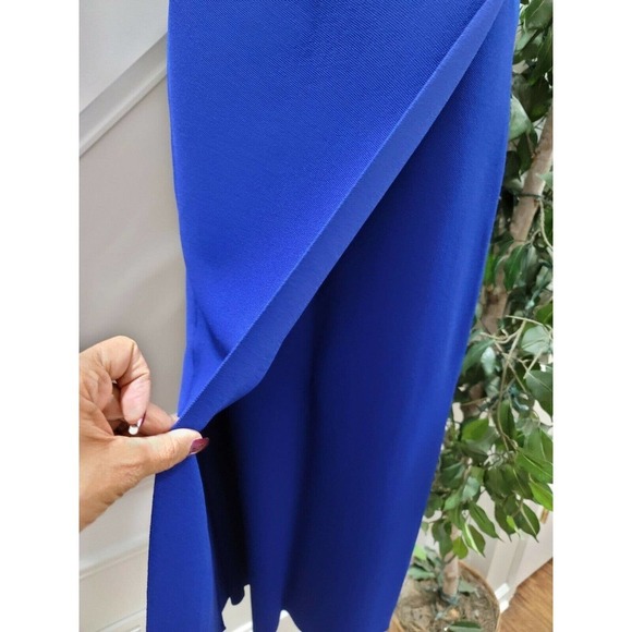 Gabrielle Union Women's Blue Rayon And Nylon Knee Lenght Skirt Size X-Small - Picture 4 of 9